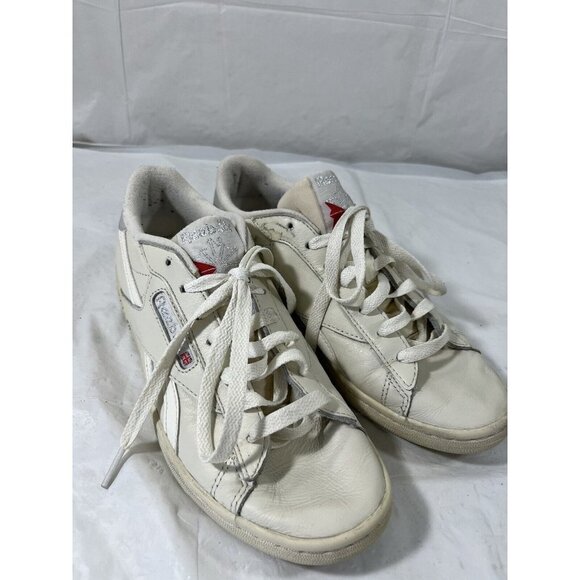 reebok npc low top leather sneaker in chalk size 8 womens - Picture 2 of 16